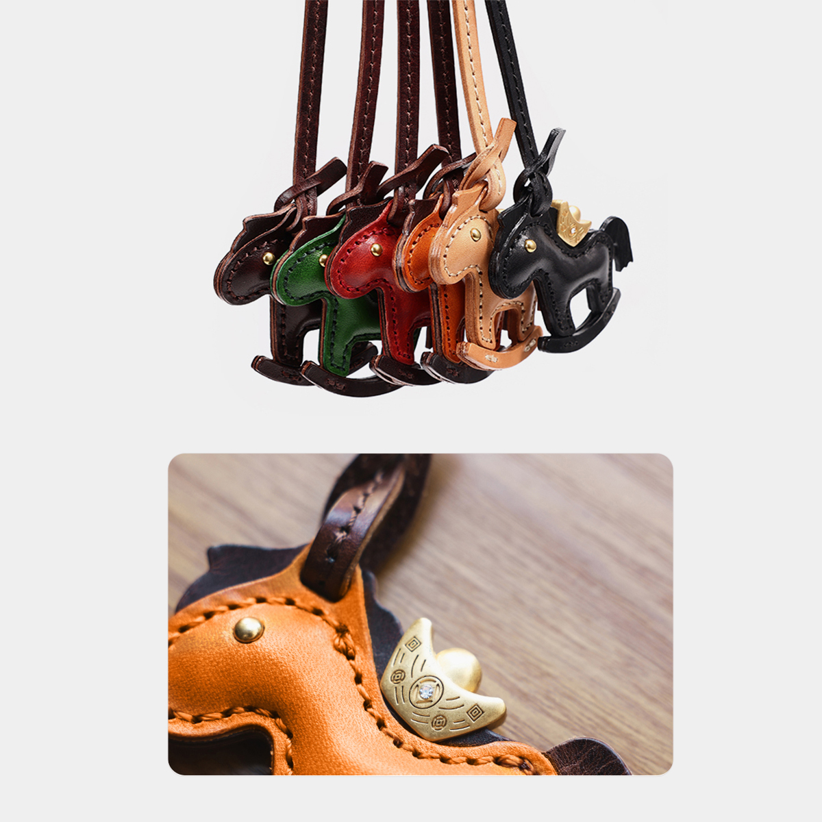 Handmade Genuine Leather Pendants Bag Pendants