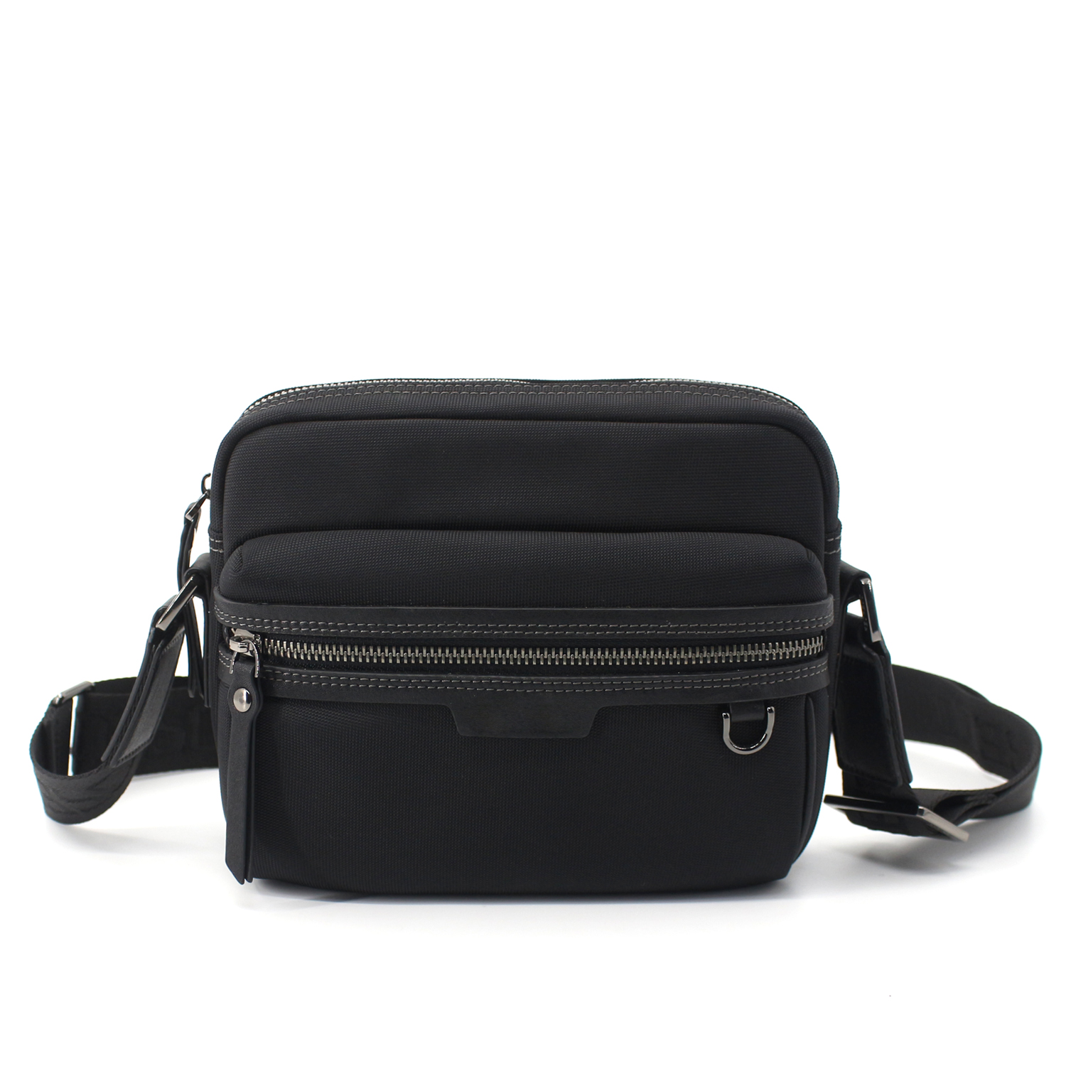 Side-back Nylon Microfiber Small Crossbody Bag Casual Shoulder Starry Sky Black 