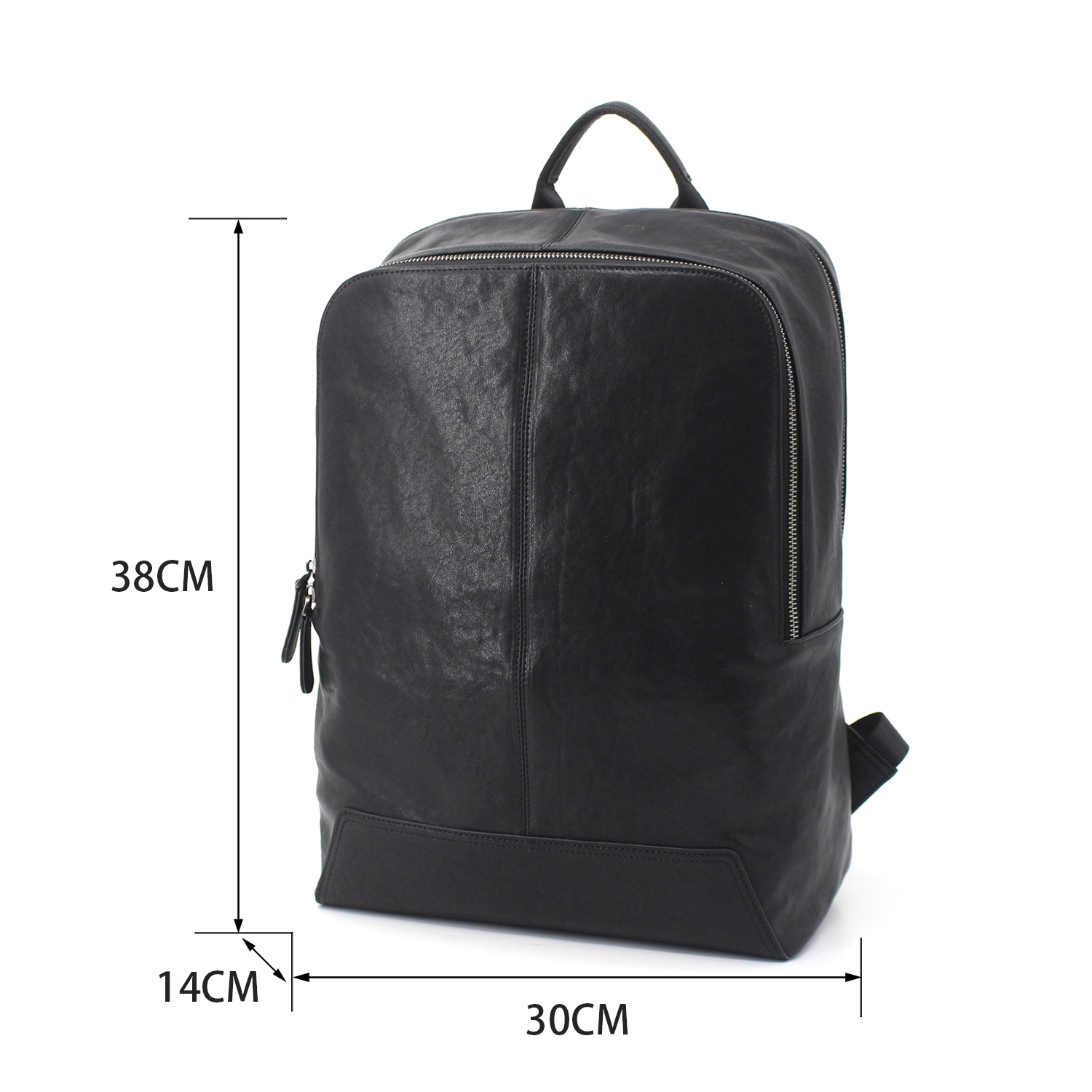 Multi-functional Oilskin Leather 15.6 Inch Laptop Backpack